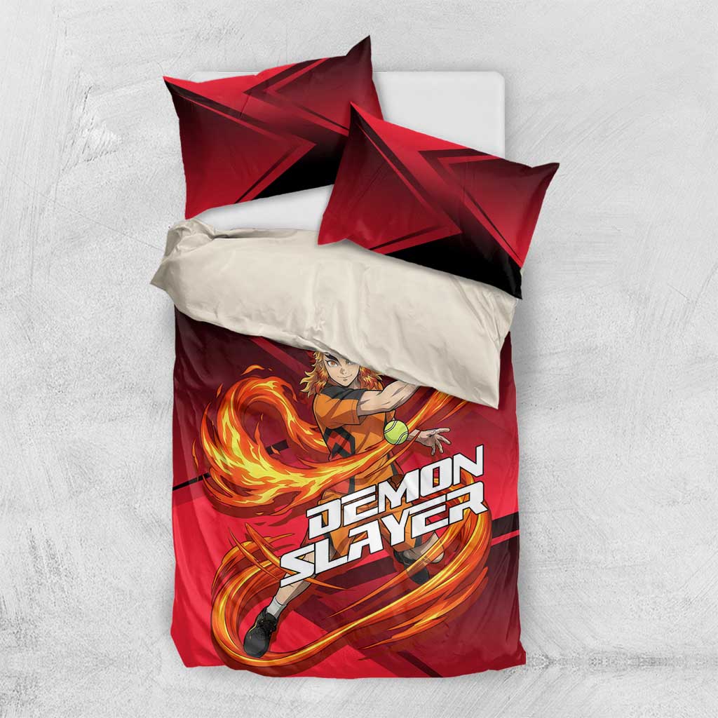 Kyojuro Rengoku Flame Rally Bedding Set Sporty Anime Mashup Style
