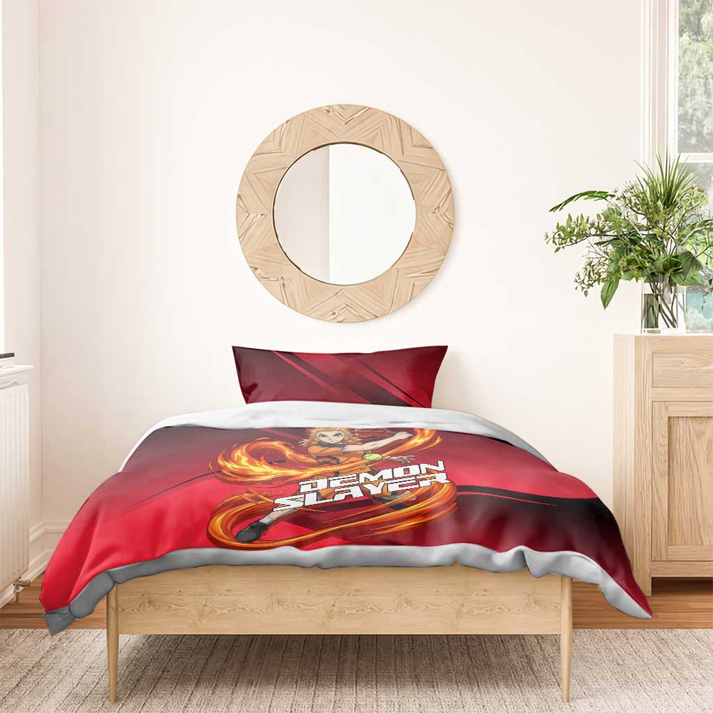 Kyojuro Rengoku Flame Rally Bedding Set Sporty Anime Mashup Style
