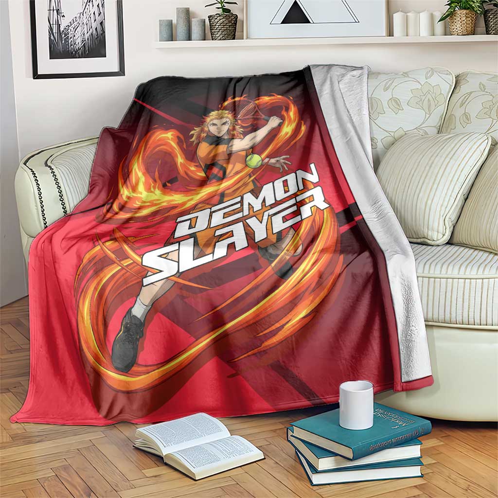 Kyojuro Rengoku Flame Rally Blanket Sporty Anime Mashup Style