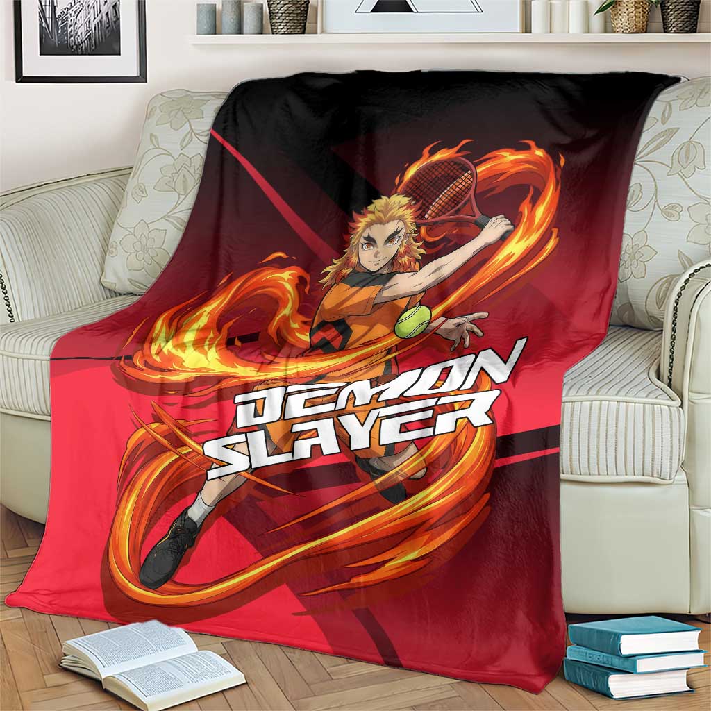 Kyojuro Rengoku Flame Rally Blanket Sporty Anime Mashup Style