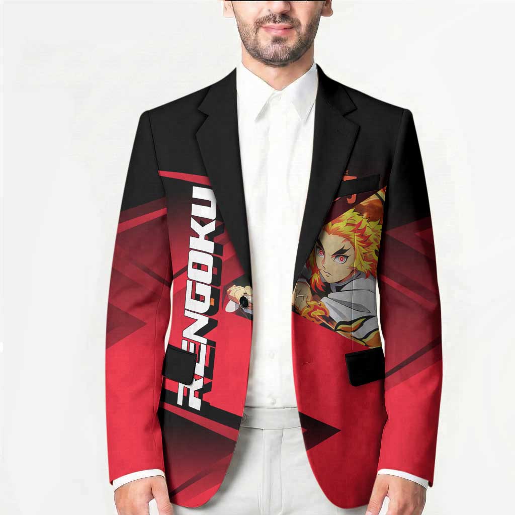 Kyojuro Rengoku Flame Rally Blazer Sporty Anime Mashup Style