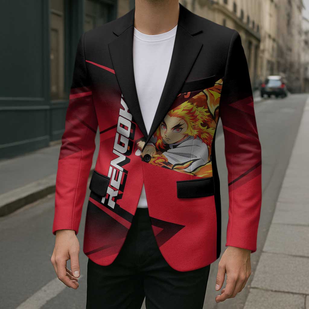 Kyojuro Rengoku Flame Rally Blazer Sporty Anime Mashup Style