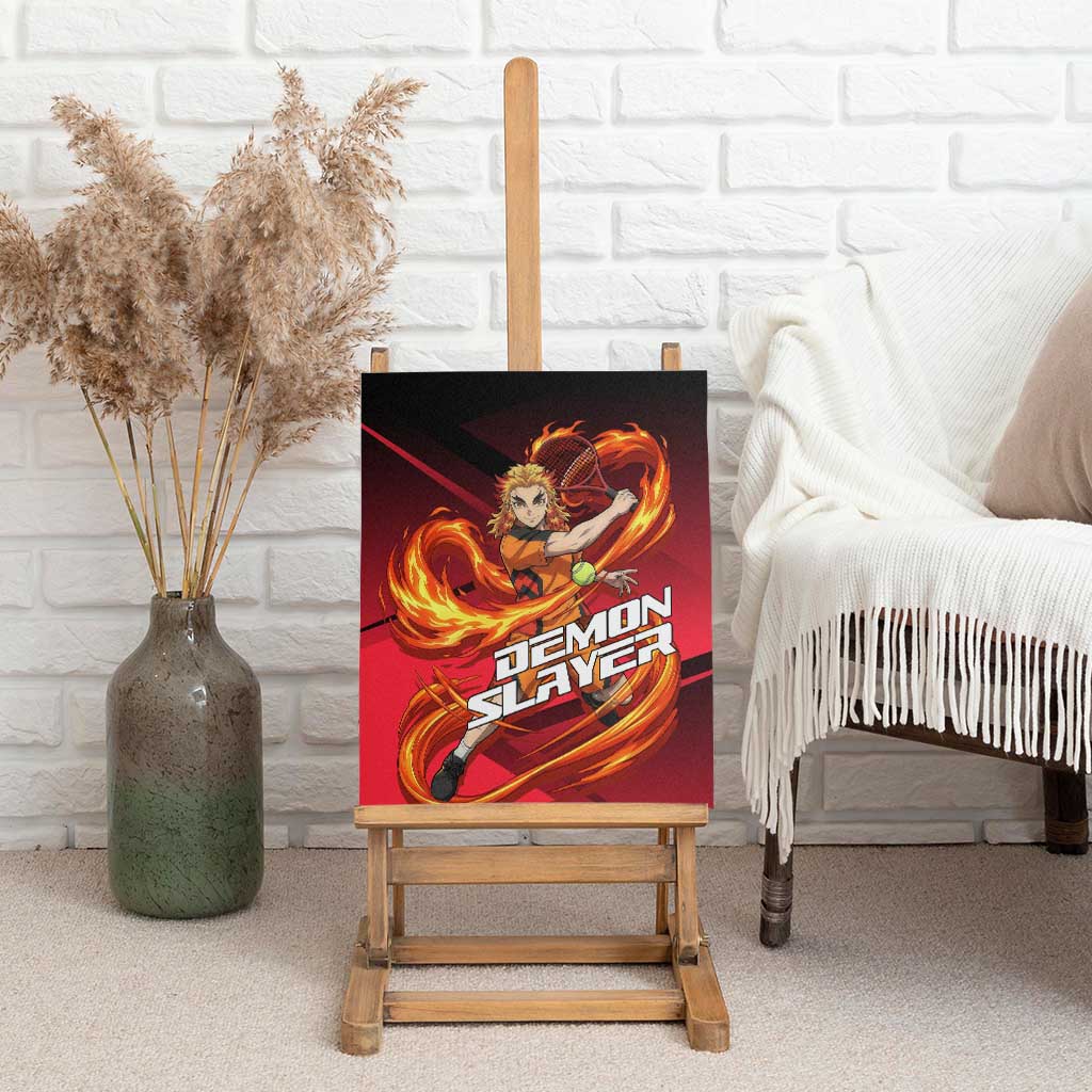 Kyojuro Rengoku Flame Rally Canvas Wall Art Sporty Anime Mashup Style