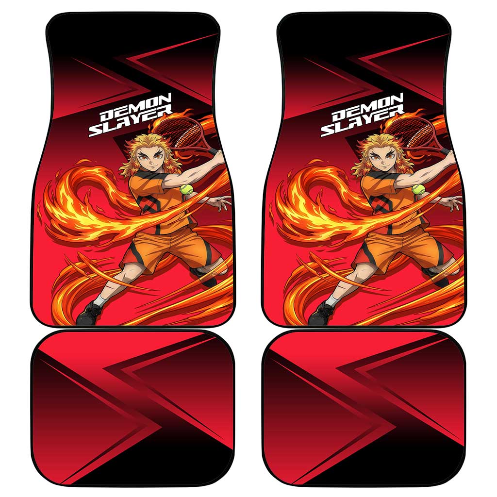 Kyojuro Rengoku Flame Rally Car Mats Sporty Anime Mashup Style