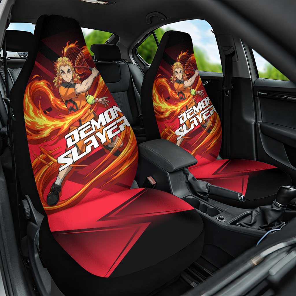 Kyojuro Rengoku Flame Rally Car Seat Cover Sporty Anime Mashup Style