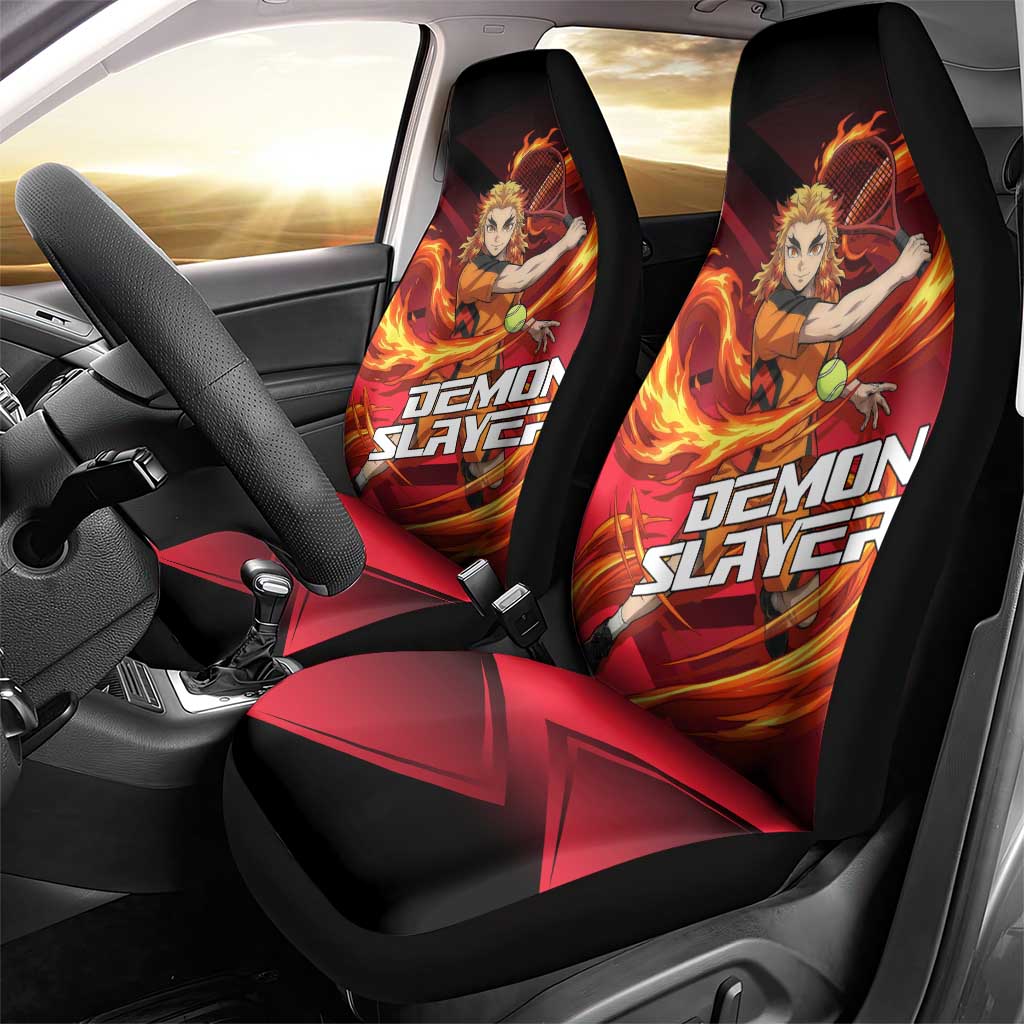 Kyojuro Rengoku Flame Rally Car Seat Cover Sporty Anime Mashup Style