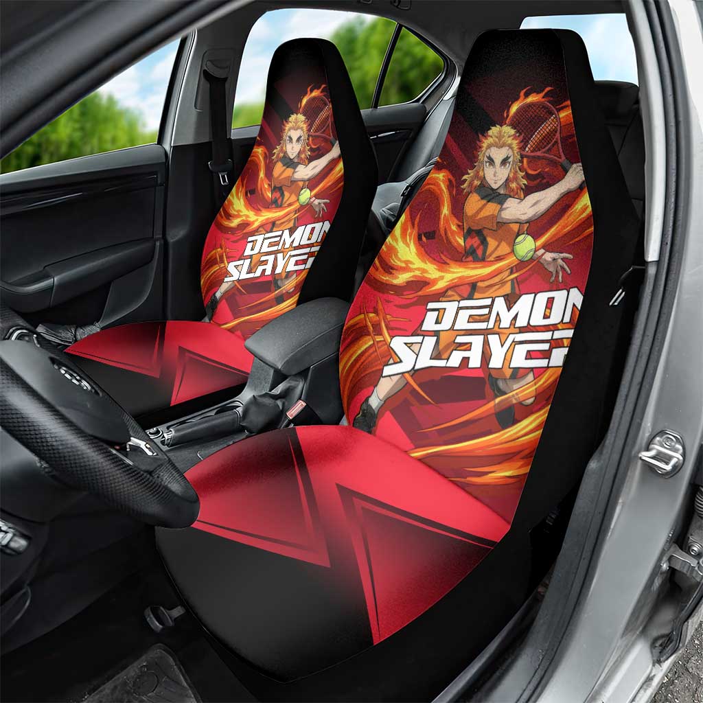 Kyojuro Rengoku Flame Rally Car Seat Cover Sporty Anime Mashup Style