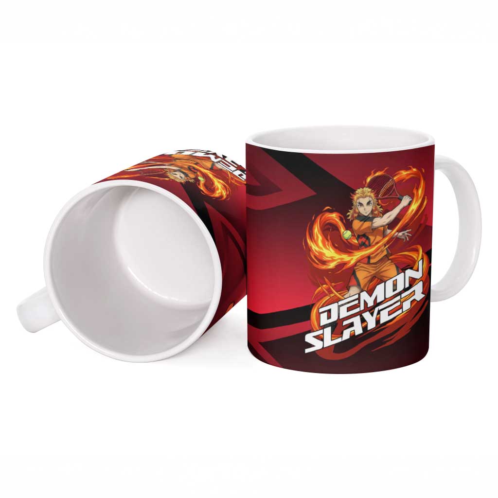 Kyojuro Rengoku Flame Rally Ceramic Mug Sporty Anime Mashup Style