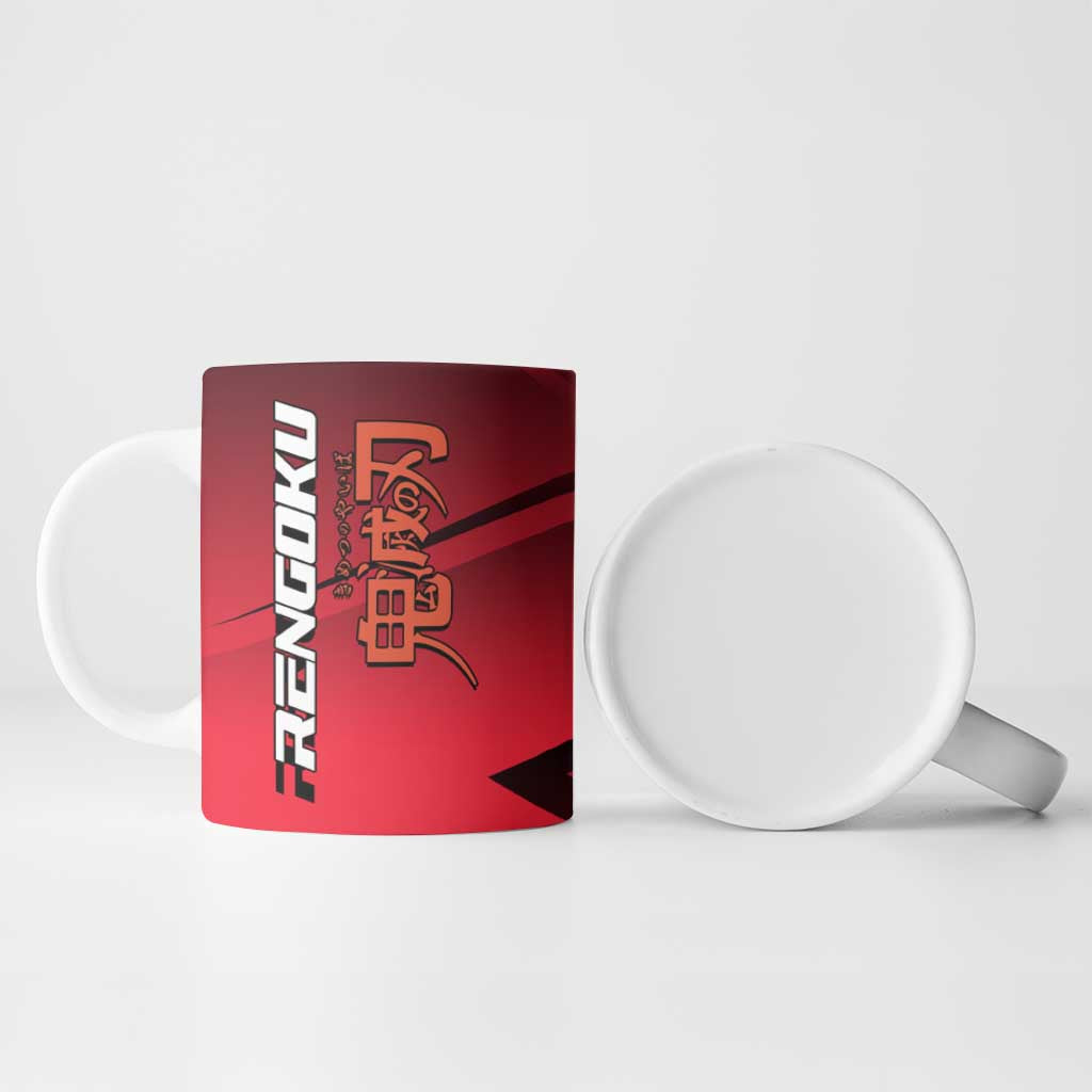 Kyojuro Rengoku Flame Rally Ceramic Mug Sporty Anime Mashup Style