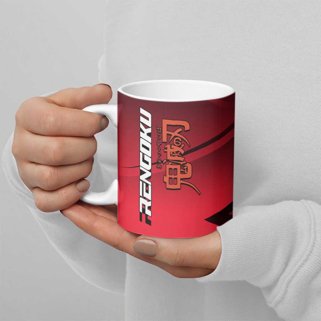 Kyojuro Rengoku Flame Rally Ceramic Mug Sporty Anime Mashup Style