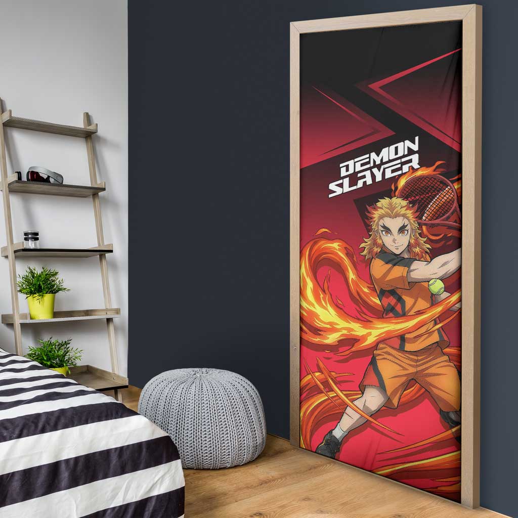 Kyojuro Rengoku Flame Rally Door Cover Sporty Anime Mashup Style