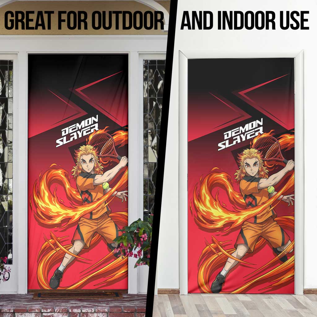 Kyojuro Rengoku Flame Rally Door Cover Sporty Anime Mashup Style