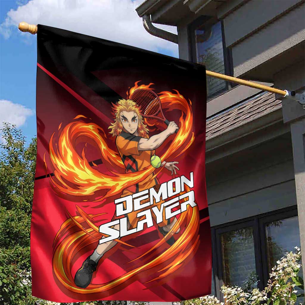 Kyojuro Rengoku Flame Rally Garden Flag Sporty Anime Mashup Style