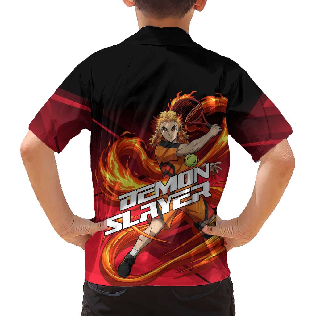 Kyojuro Rengoku Flame Rally Hawaiian Shirt Sporty Anime Mashup Style
