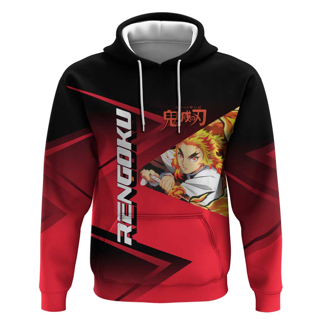 Kyojuro Rengoku Flame Rally Hoodie Sporty Anime Mashup Style