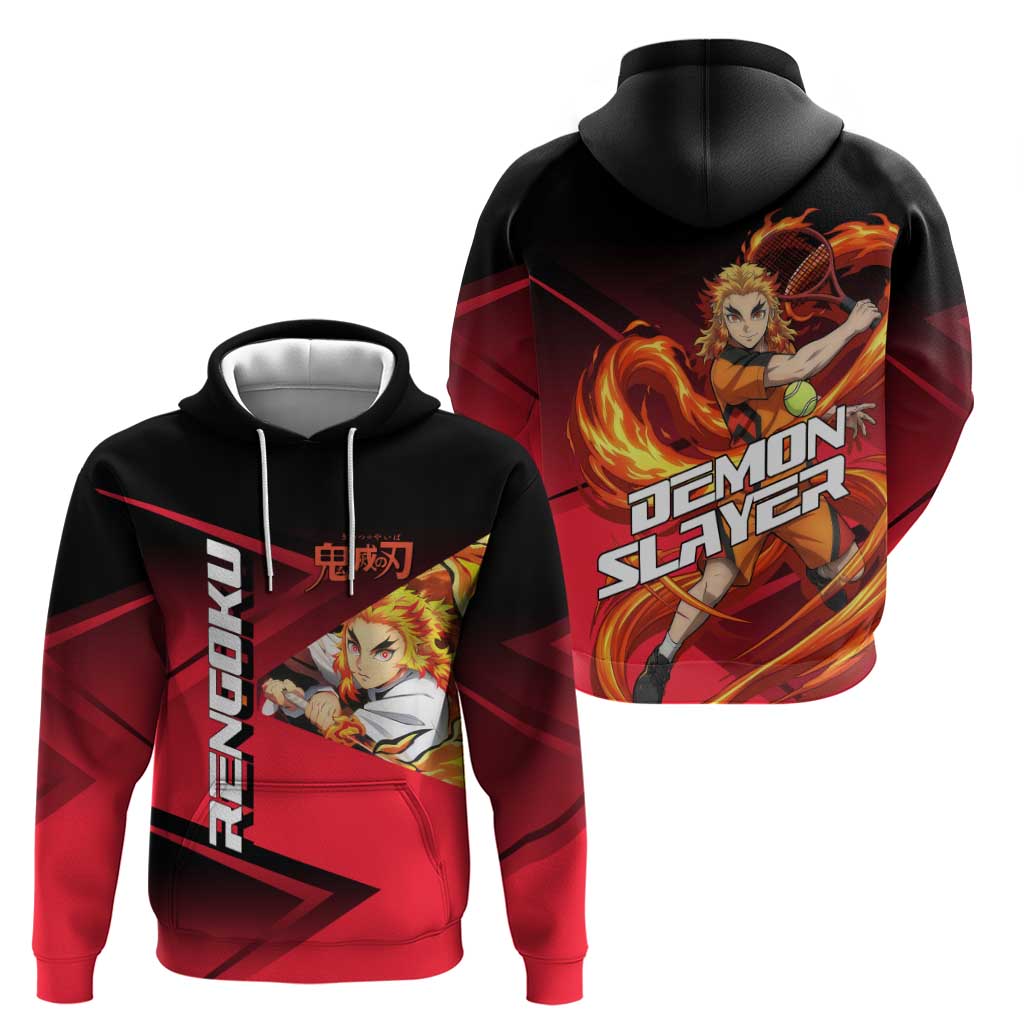 Kyojuro Rengoku Flame Rally Hoodie Sporty Anime Mashup Style