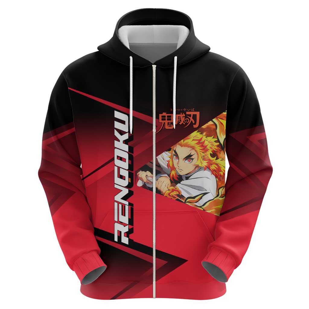 Kyojuro Rengoku Flame Rally Hoodie Sporty Anime Mashup Style