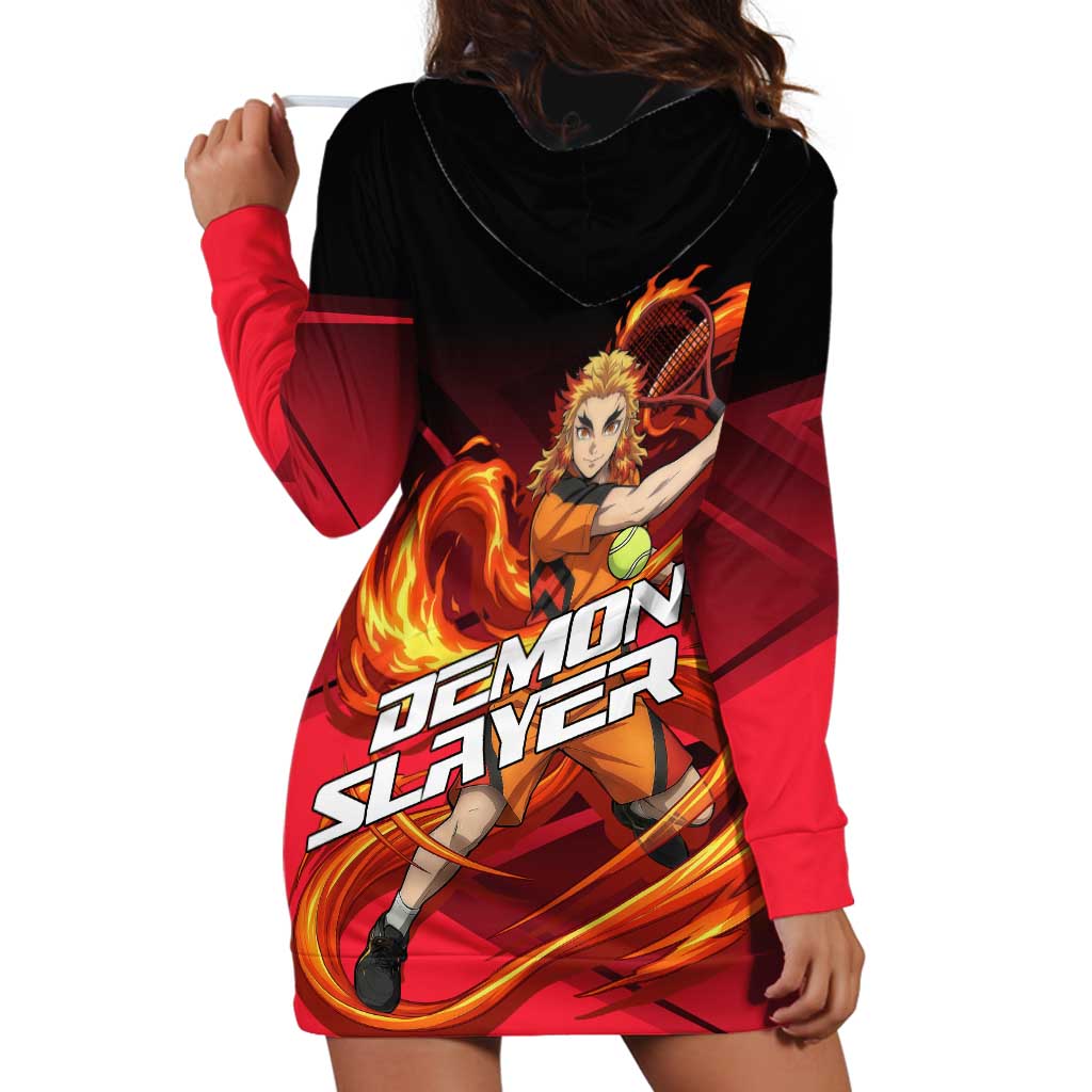 Kyojuro Rengoku Flame Rally Hoodie Dress Sporty Anime Mashup Style