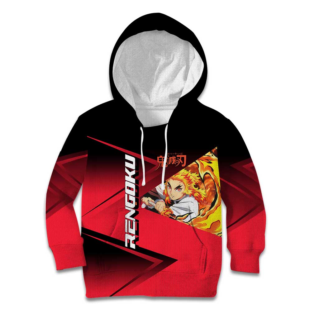 Kyojuro Rengoku Flame Rally Kid Hoodie Sporty Anime Mashup Style