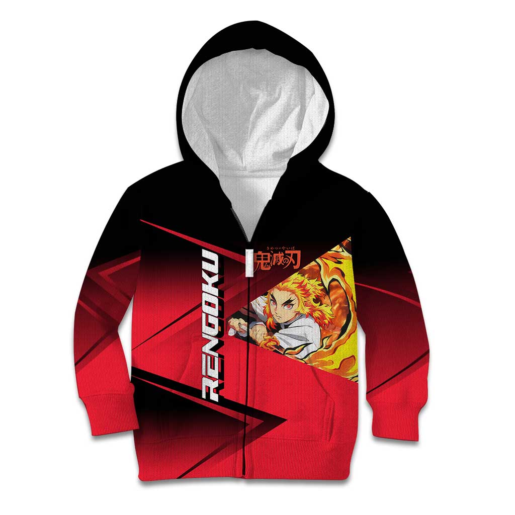 Kyojuro Rengoku Flame Rally Kid Hoodie Sporty Anime Mashup Style