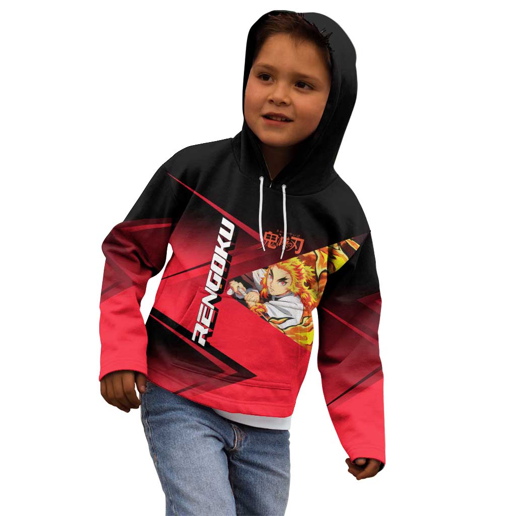 Kyojuro Rengoku Flame Rally Kid Hoodie Sporty Anime Mashup Style