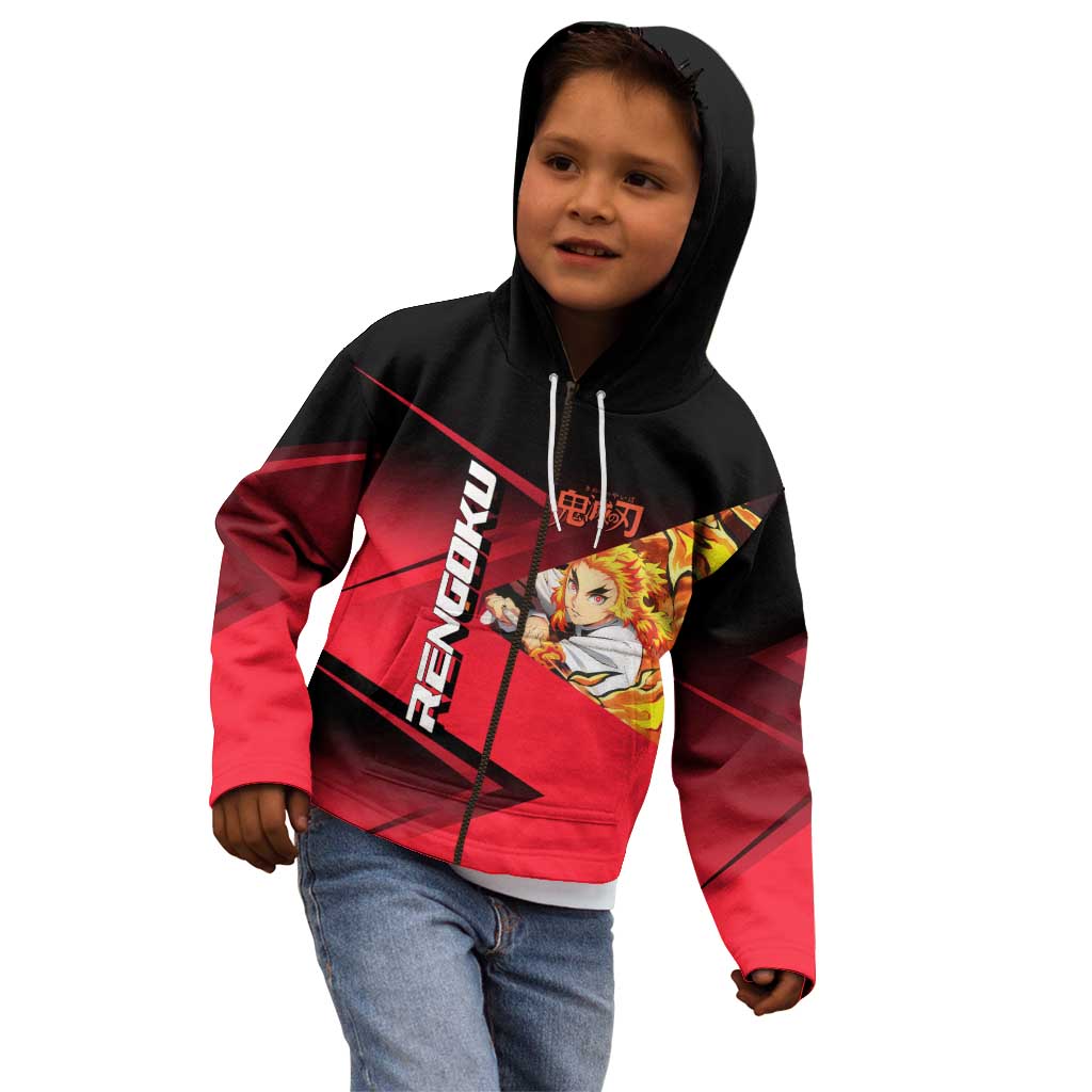 Kyojuro Rengoku Flame Rally Kid Hoodie Sporty Anime Mashup Style