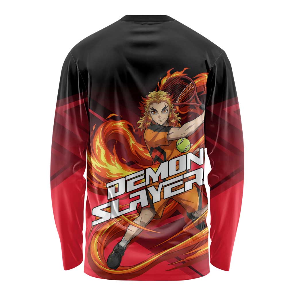 Kyojuro Rengoku Flame Rally Long Sleeve Shirt Sporty Anime Mashup Style