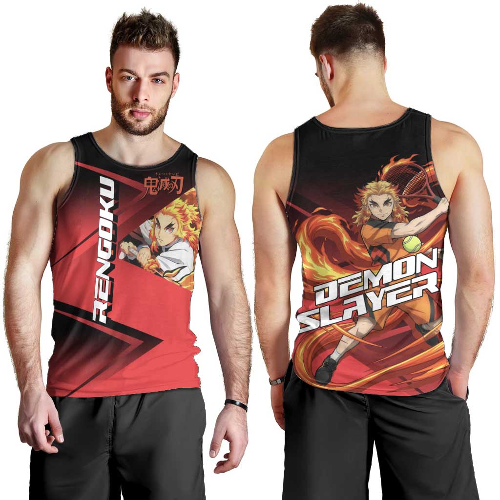 Kyojuro Rengoku Flame Rally Men Tank Top Sporty Anime Mashup Style
