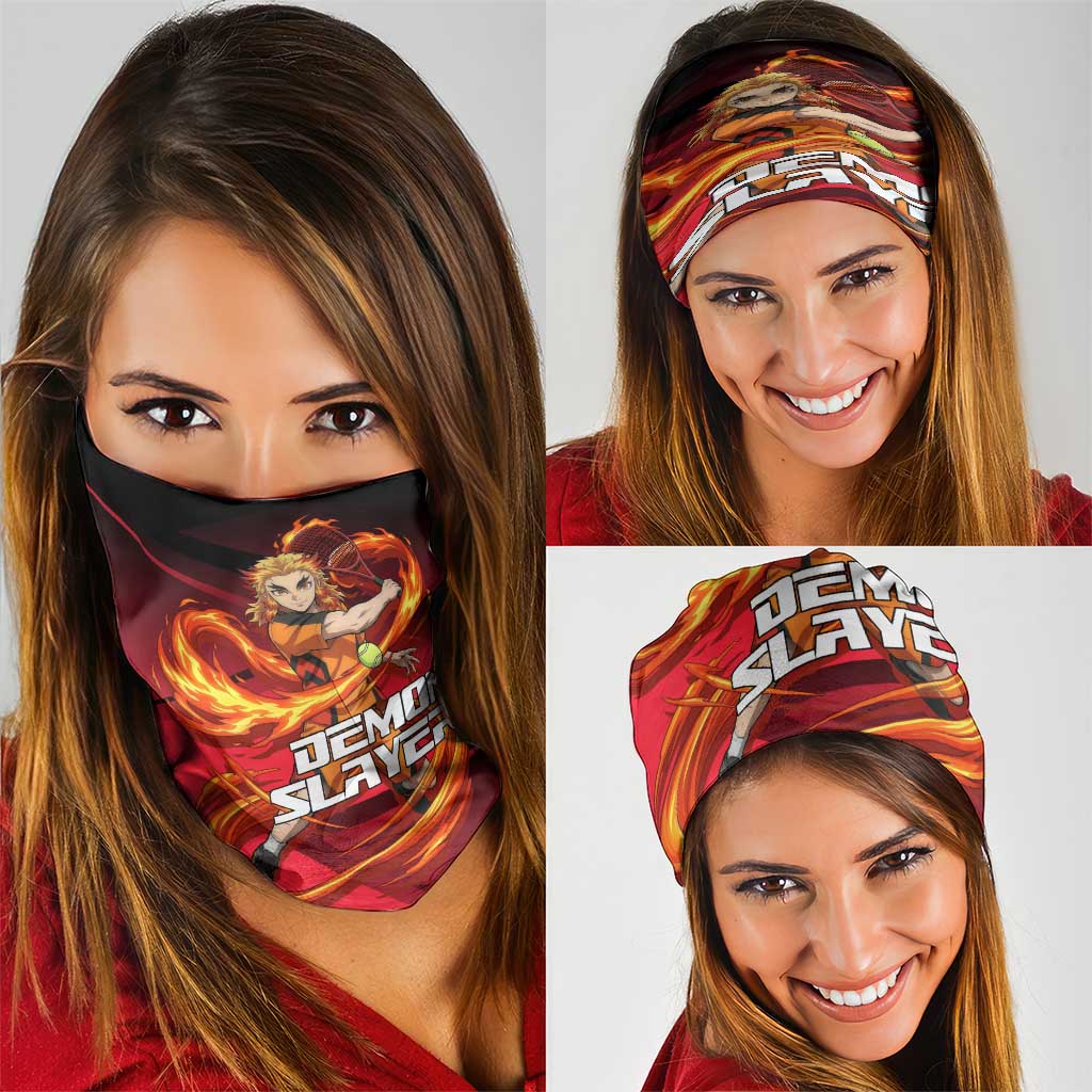 Kyojuro Rengoku Flame Rally Neck Gaiter Sporty Anime Mashup Style