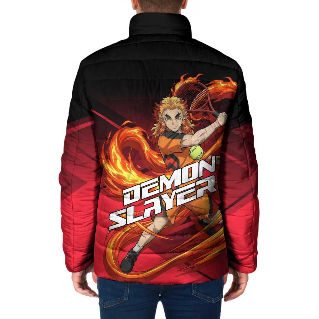 Kyojuro Rengoku Flame Rally Padded Jacket Sporty Anime Mashup Style
