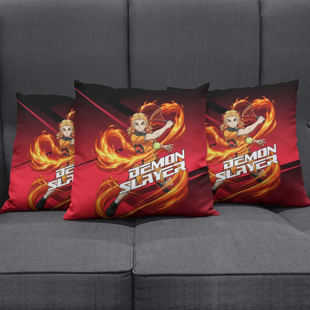 Kyojuro Rengoku Flame Rally Pillow Cover Sporty Anime Mashup Style