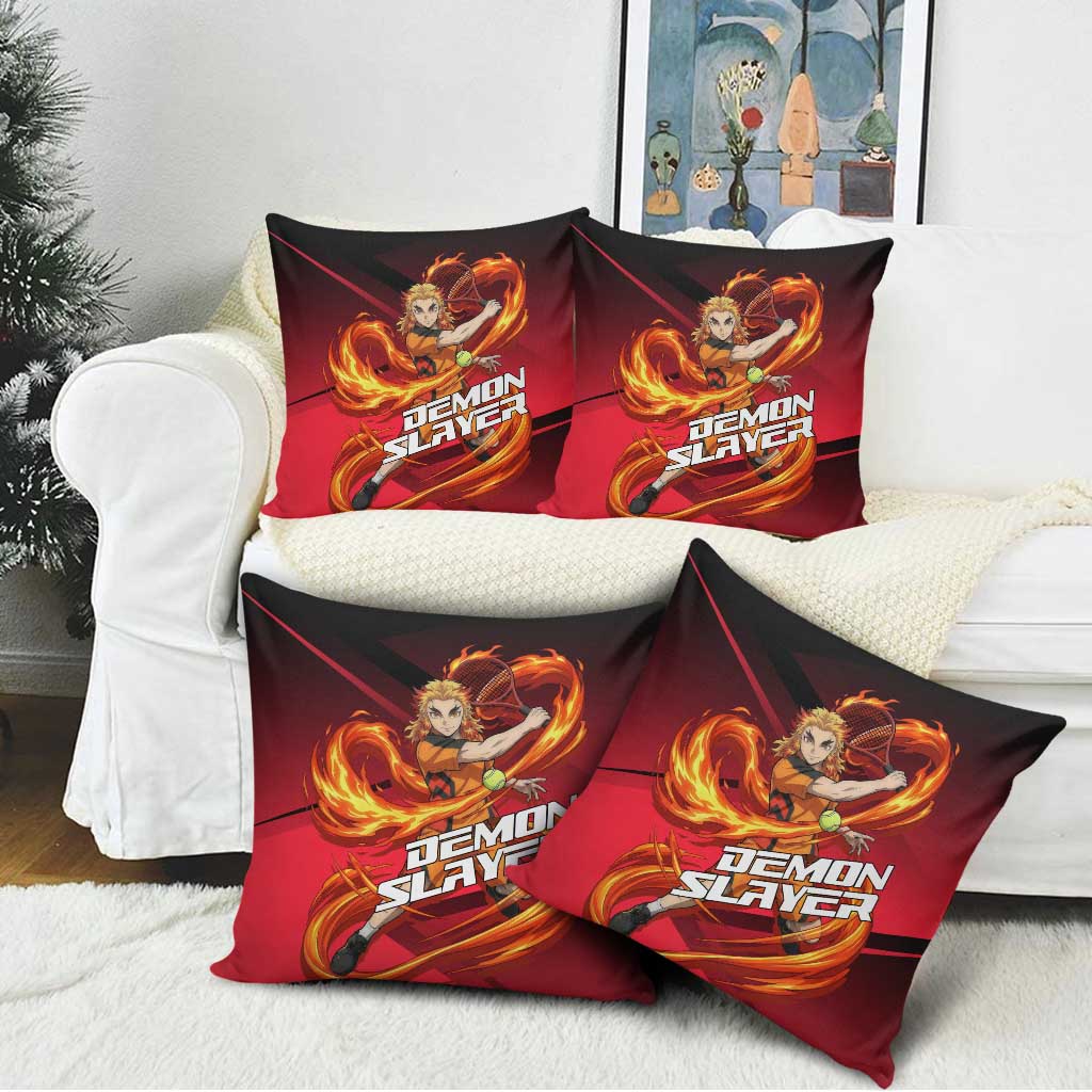 Kyojuro Rengoku Flame Rally Pillow Cover Sporty Anime Mashup Style
