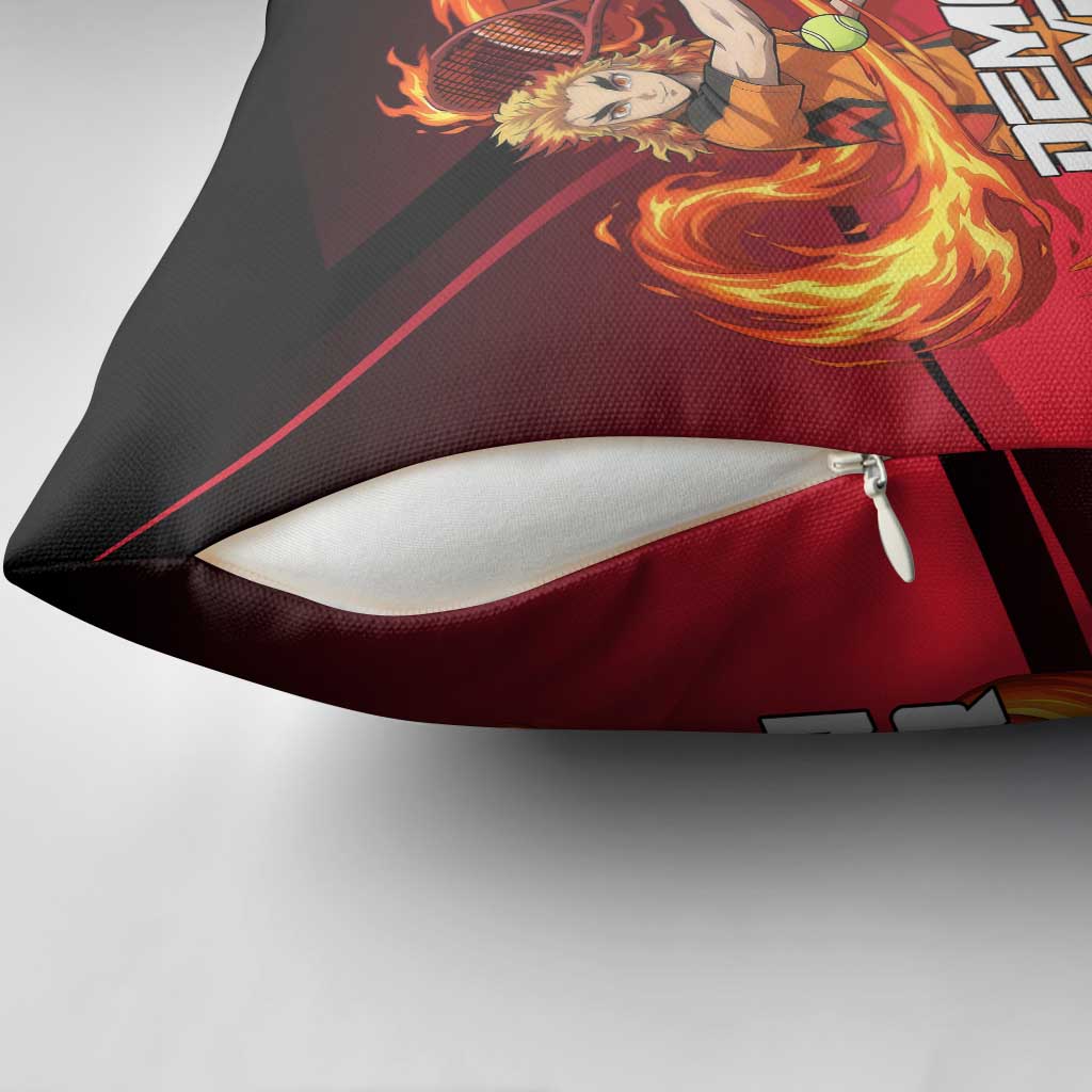 Kyojuro Rengoku Flame Rally Pillow Cover Sporty Anime Mashup Style
