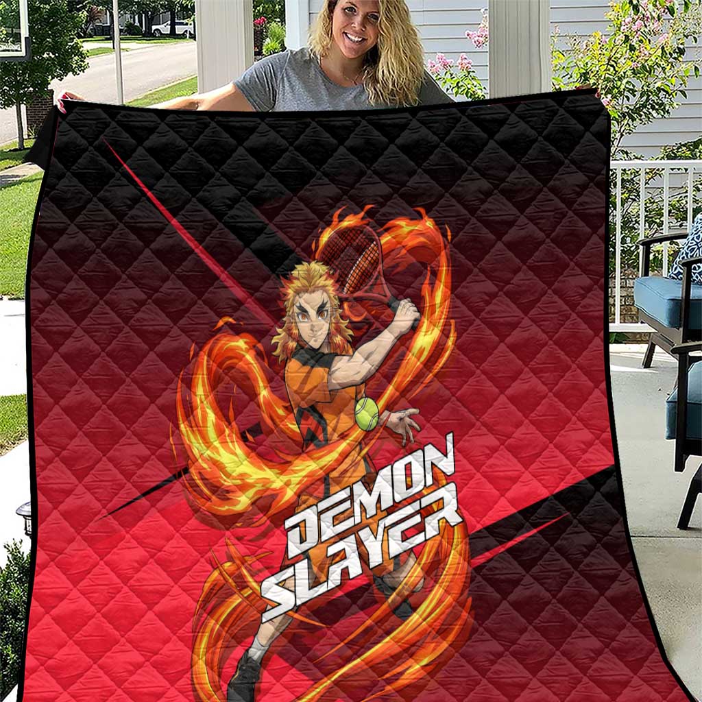 Kyojuro Rengoku Flame Rally Quilt Sporty Anime Mashup Style
