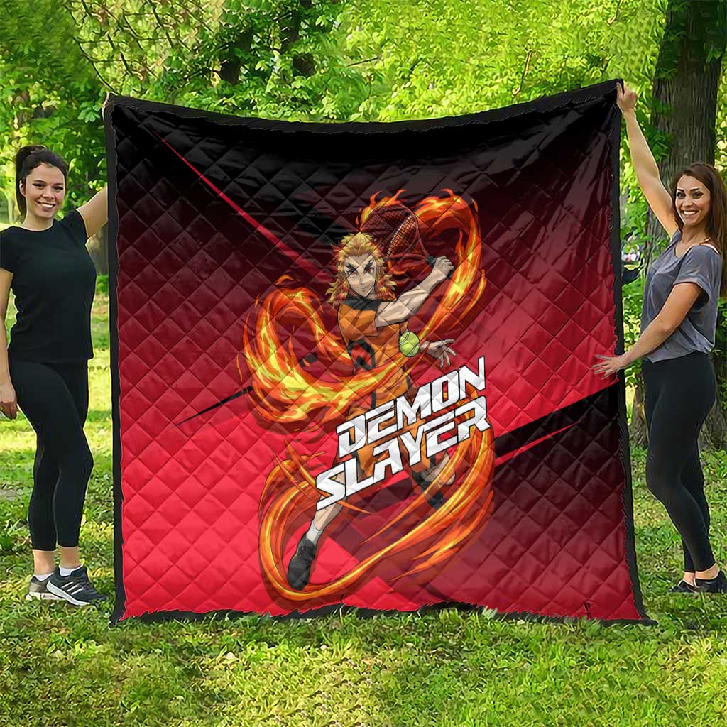 Kyojuro Rengoku Flame Rally Quilt Sporty Anime Mashup Style