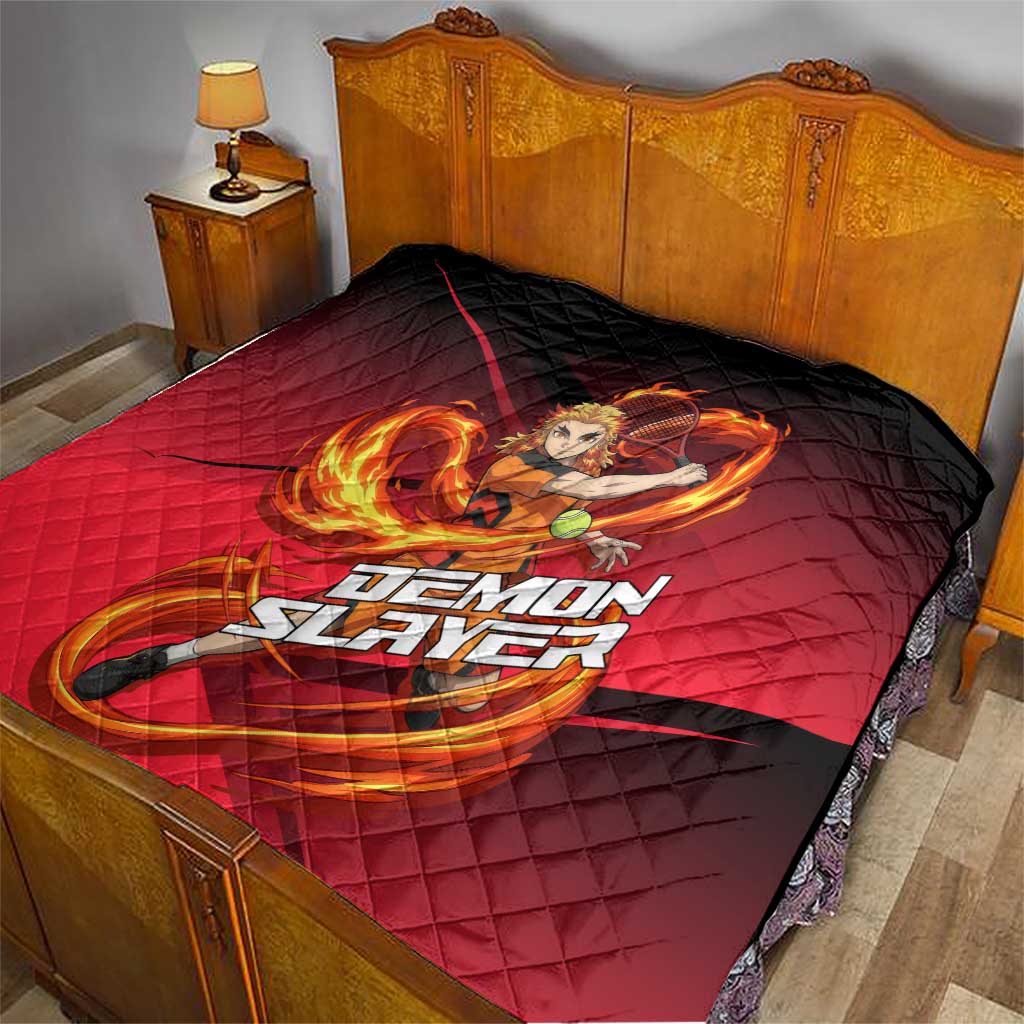 Kyojuro Rengoku Flame Rally Quilt Sporty Anime Mashup Style