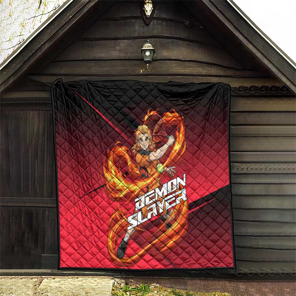 Kyojuro Rengoku Flame Rally Quilt Sporty Anime Mashup Style