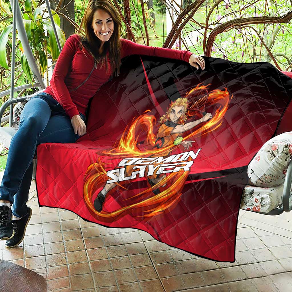 Kyojuro Rengoku Flame Rally Quilt Sporty Anime Mashup Style