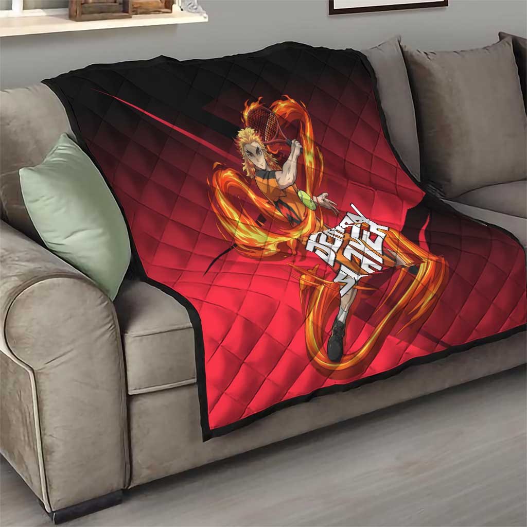 Kyojuro Rengoku Flame Rally Quilt Sporty Anime Mashup Style