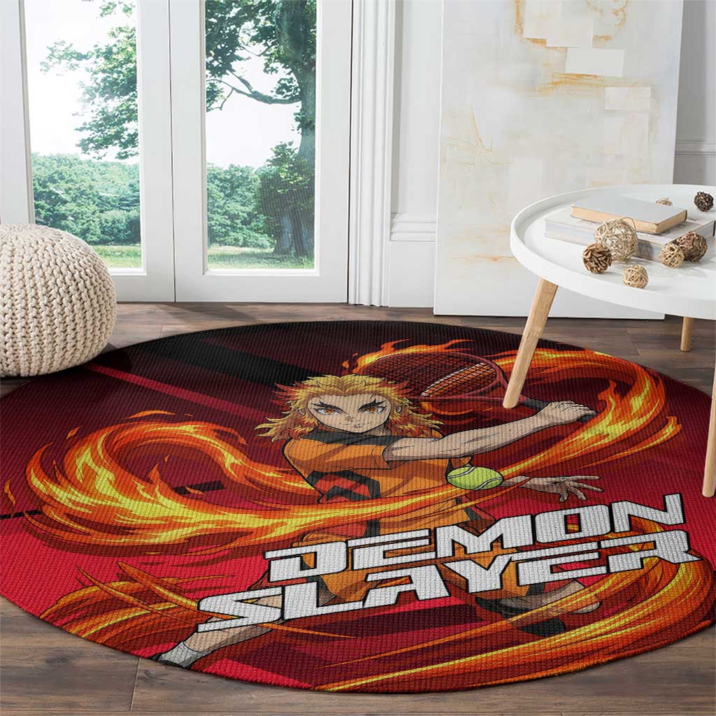 Kyojuro Rengoku Flame Rally Round Carpet Sporty Anime Mashup Style