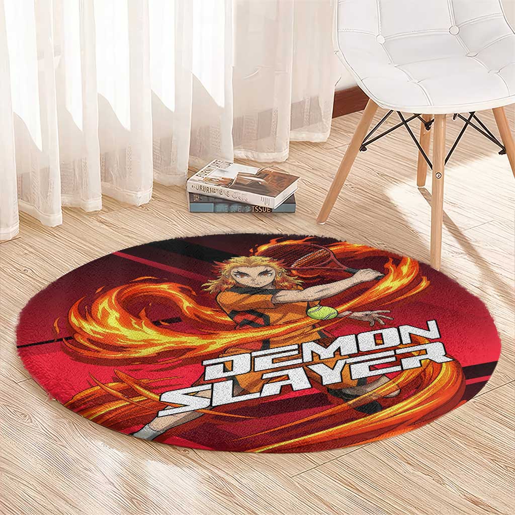 Kyojuro Rengoku Flame Rally Round Carpet Sporty Anime Mashup Style