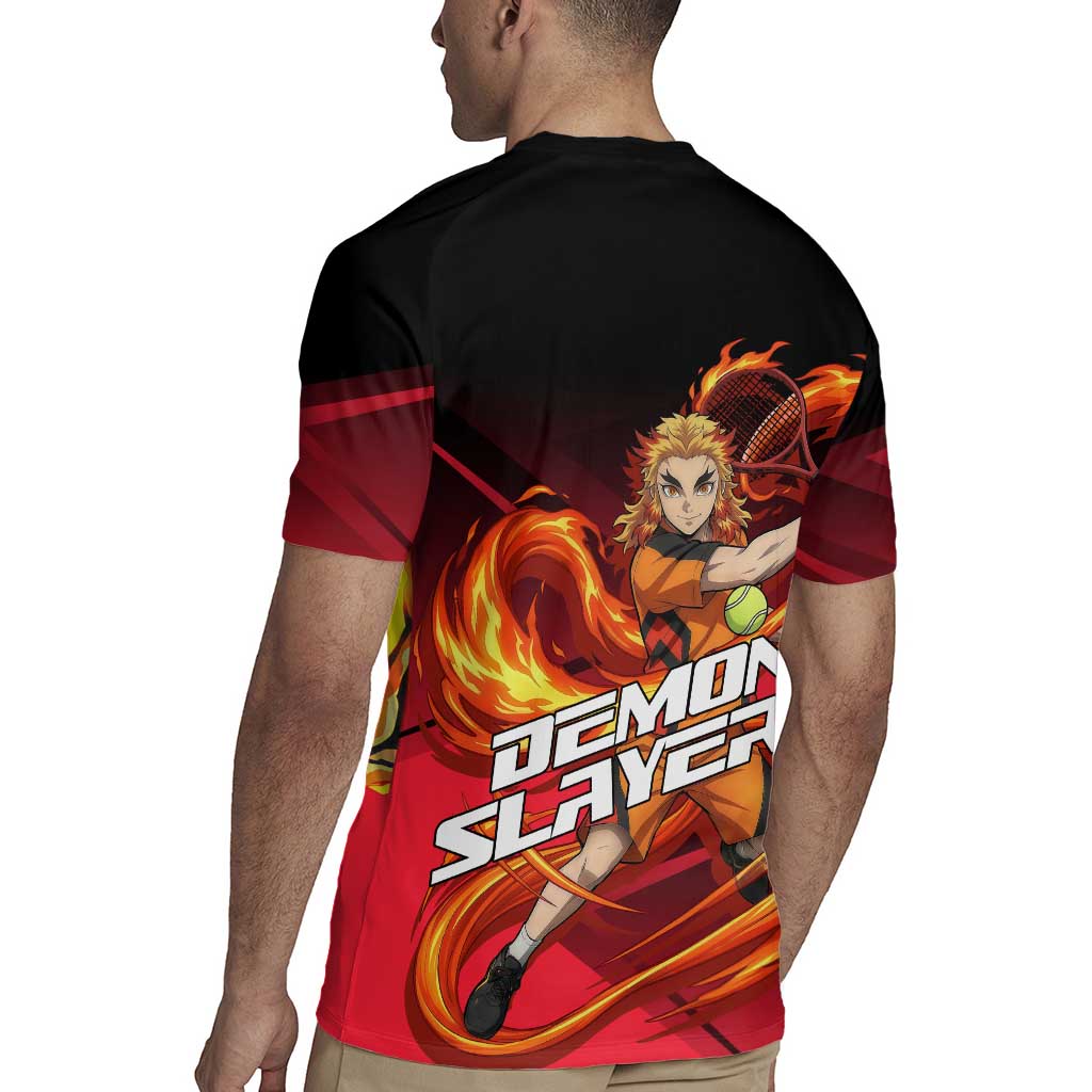 Kyojuro Rengoku Flame Rally Rugby Jersey Sporty Anime Mashup Style