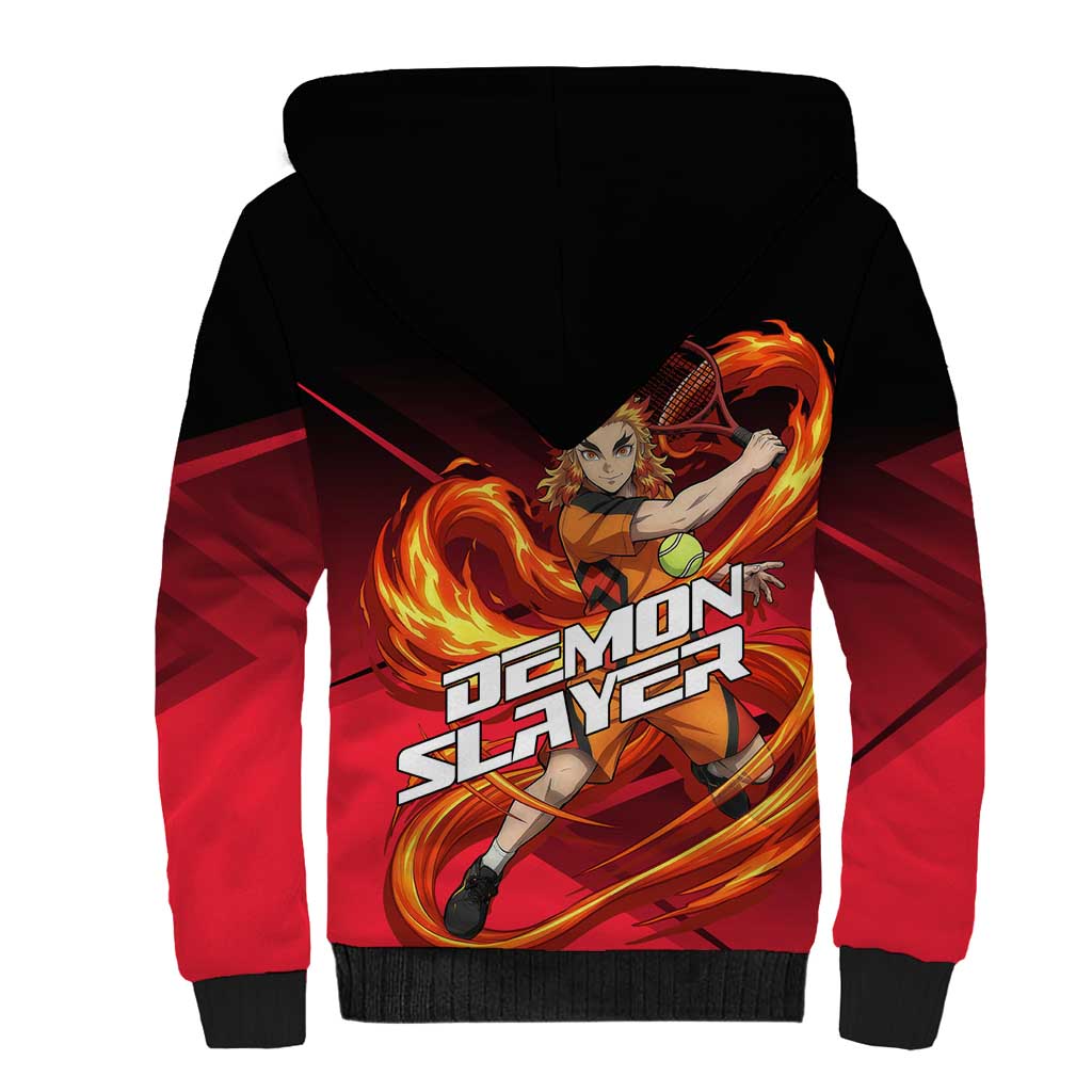 Kyojuro Rengoku Flame Rally Sherpa Hoodie Sporty Anime Mashup Style