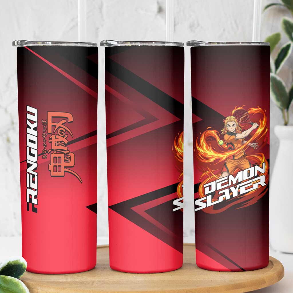 Kyojuro Rengoku Flame Rally Skinny Tumbler Sporty Anime Mashup Style