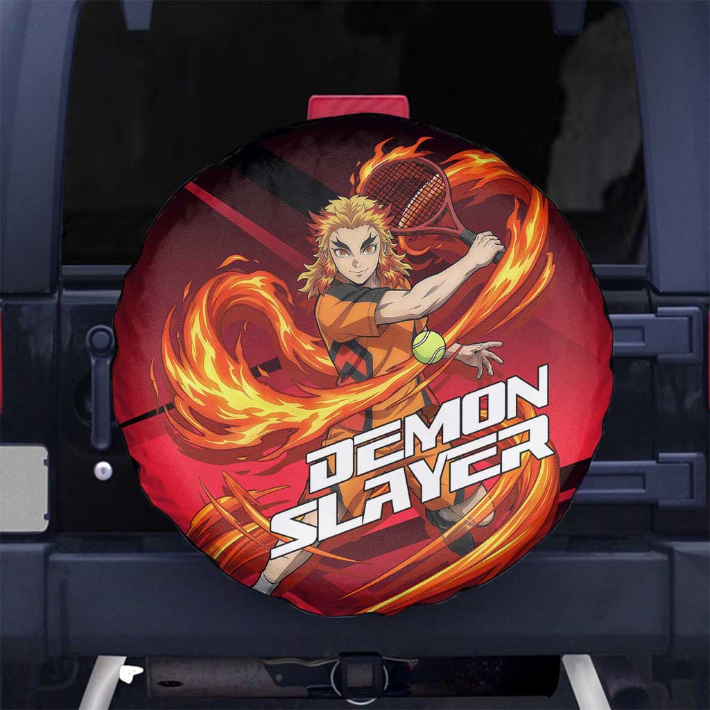 Kyojuro Rengoku Flame Rally Spare Tire Cover Sporty Anime Mashup Style