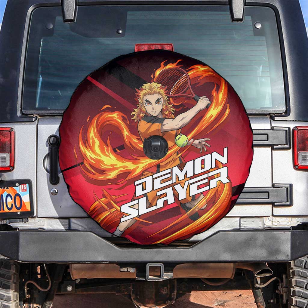 Kyojuro Rengoku Flame Rally Spare Tire Cover Sporty Anime Mashup Style