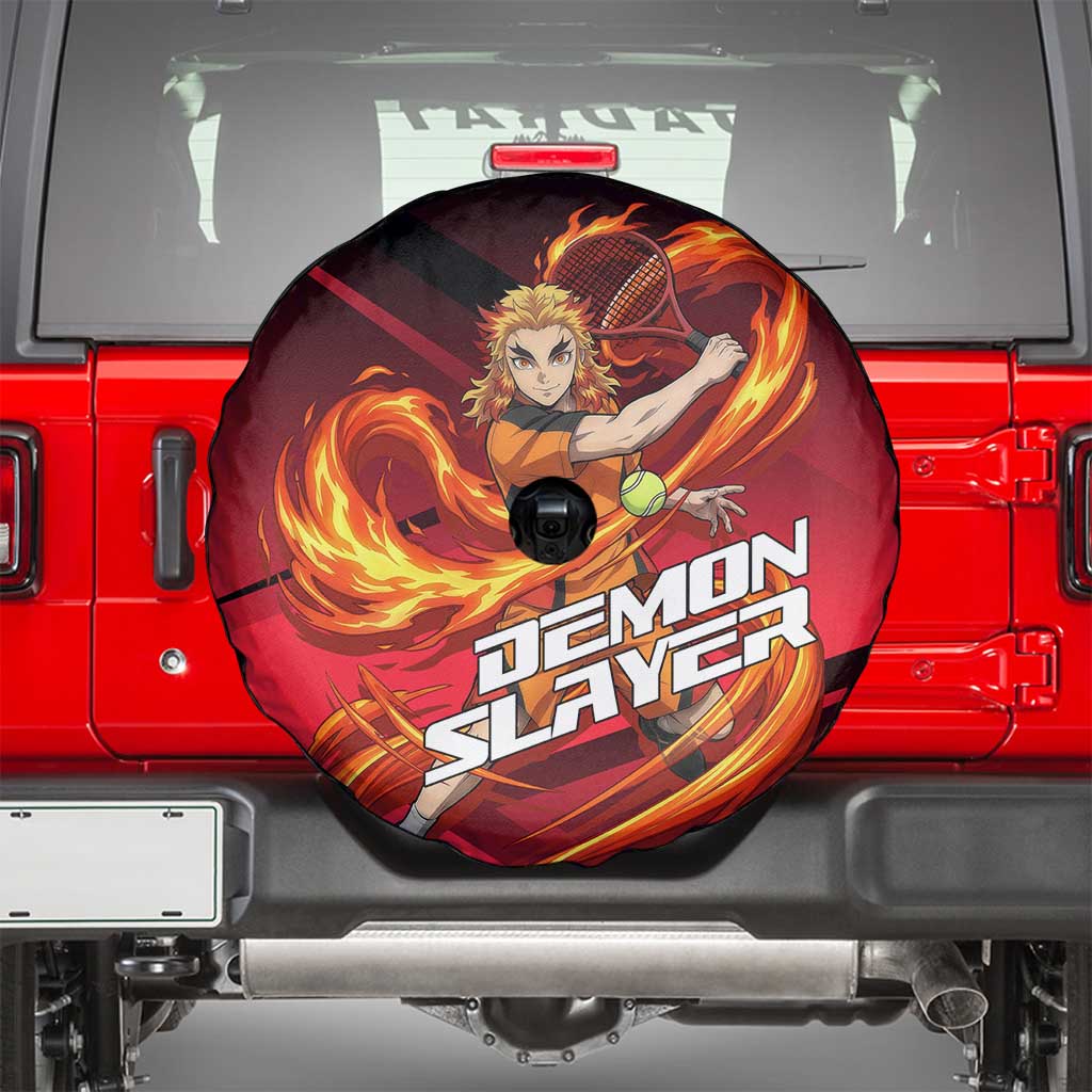 Kyojuro Rengoku Flame Rally Spare Tire Cover Sporty Anime Mashup Style