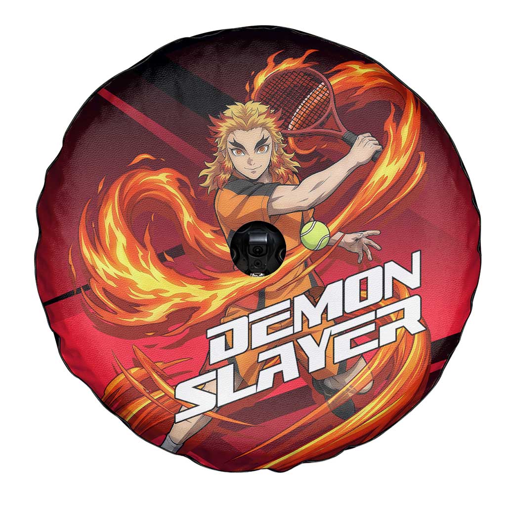 Kyojuro Rengoku Flame Rally Spare Tire Cover Sporty Anime Mashup Style