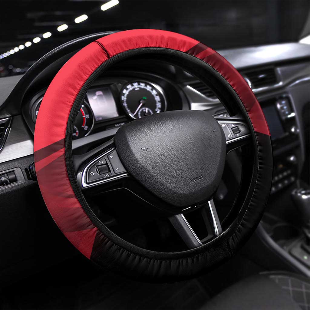 Kyojuro Rengoku Flame Rally Steering Wheel Cover Sporty Anime Mashup Style