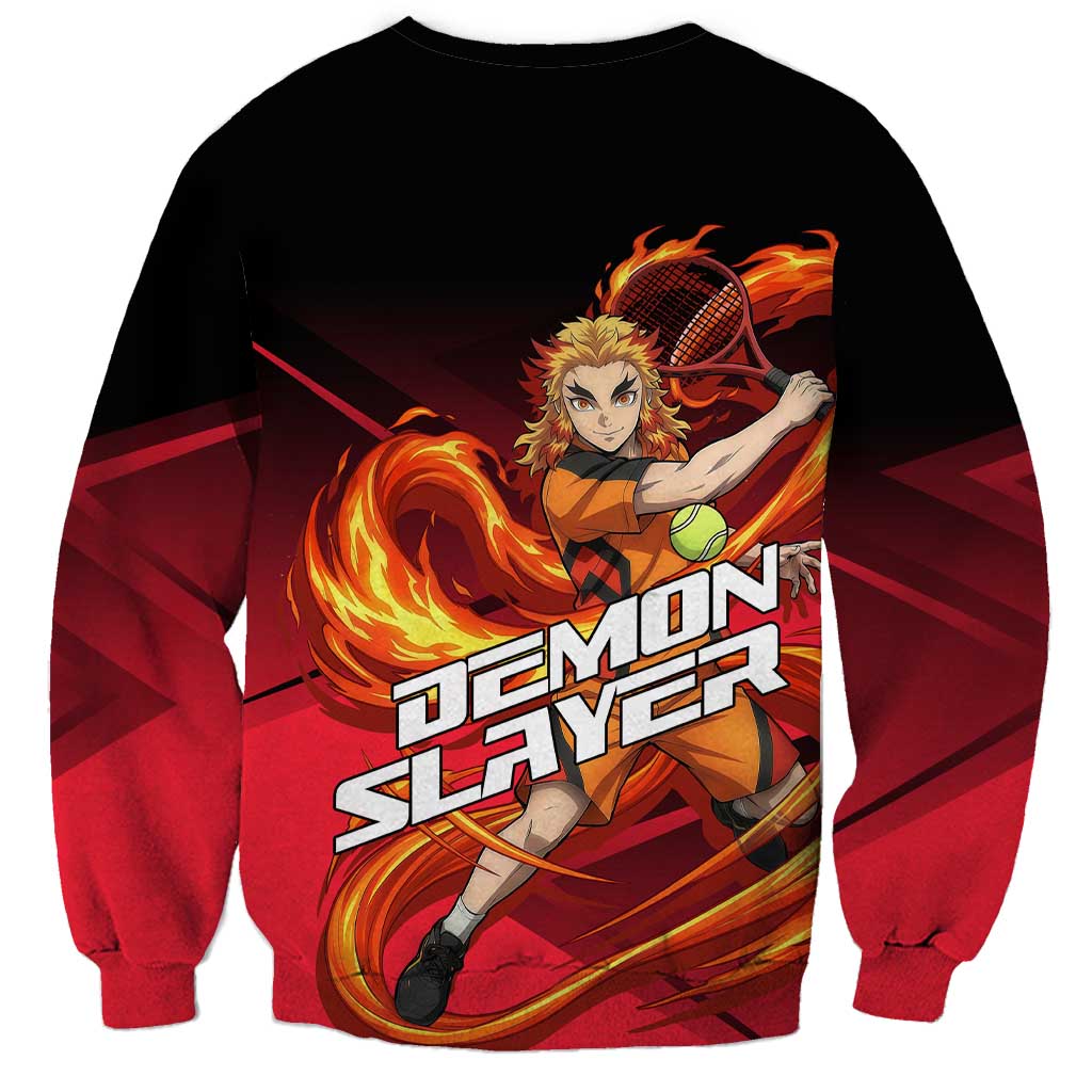 Kyojuro Rengoku Flame Rally Sweatshirt Sporty Anime Mashup Style